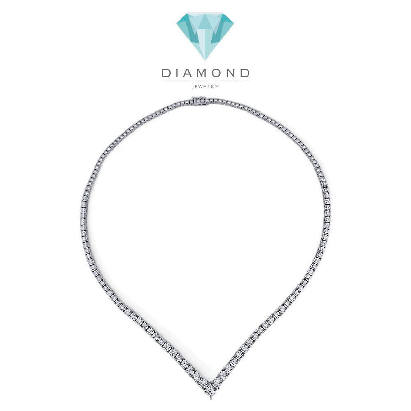 V Diamond Necklace 18K / Kalung Berlian V 18K / Diamond Necklace 400KB10000PFLS