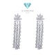 Long Flower Diamond Earring 18K / Anting Berlian Bunga Panjang 18K / Diamond Jewelry 410AB10800PRLS