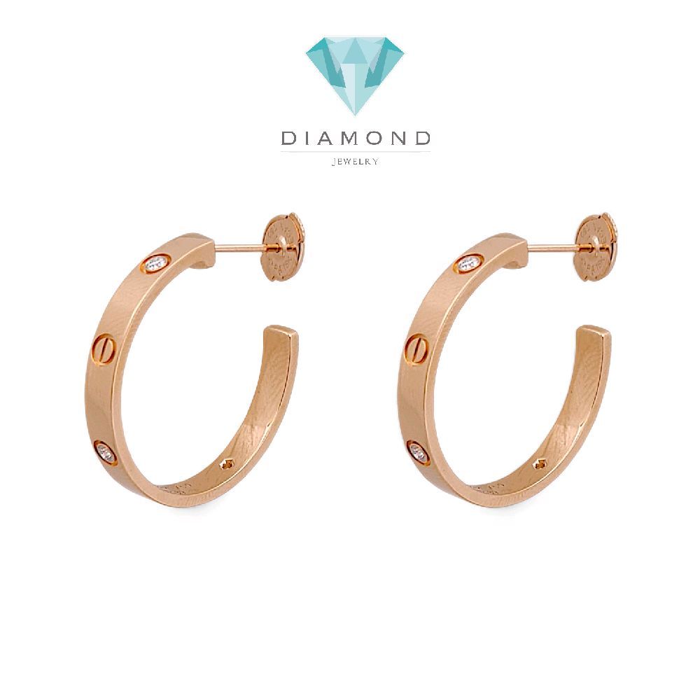 Love Diamond Medium Earring 18K / Anting Berlian Medium Love 18K / Diamond Jewelry 400ABD13000RY