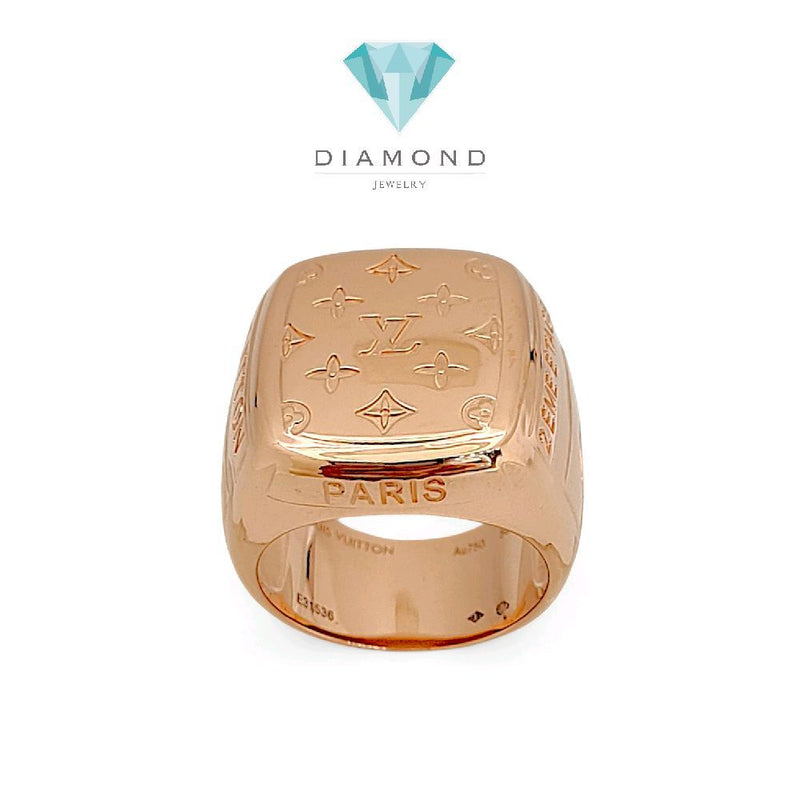Signet Monogram Ring 18K / Cincin Signet Monogram 18K / Diamond Jewelry 1CBD1748LSNEW