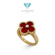 Clover Vintage Charnelian Diamond Ring 18K / Cincin  Berlian Clover Vintage Charnelian 18K / Diamond Jewelry 103CBD76000AB