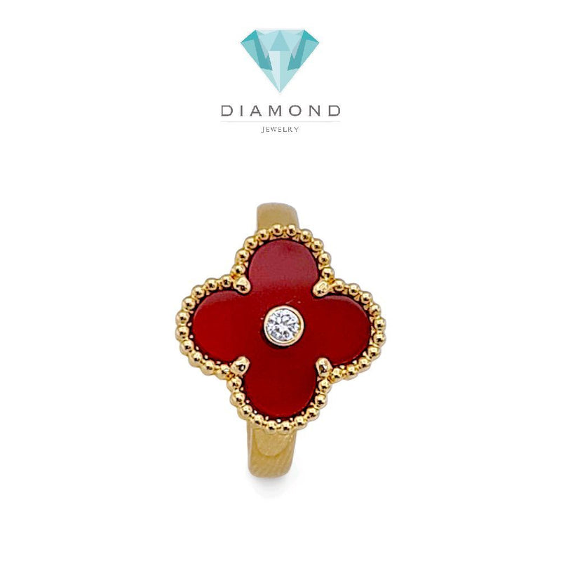 Clover Vintage Charnelian Diamond Ring 18K / Cincin  Berlian Clover Vintage Charnelian 18K / Diamond Jewelry 103CBD76000AB